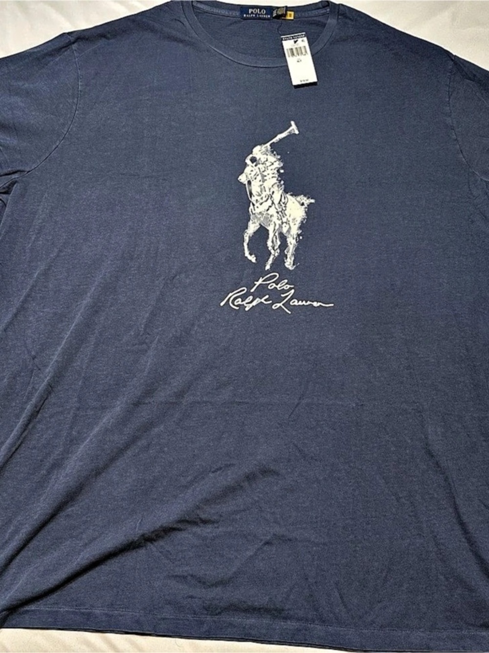 NWT Polo Ralph Lauren Big Pony Graphic Tee 4LT Clancy Blue
